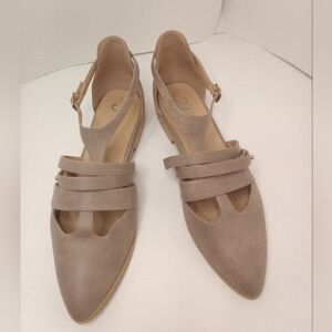 Size 8.5 Women Shoes Journee Collection Taupe Flats Sandals Casual Comfort Open